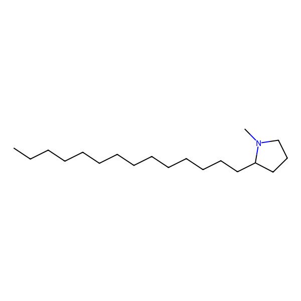 2D Structure of (2S)-1-methyl-2-tetradecylpyrrolidine