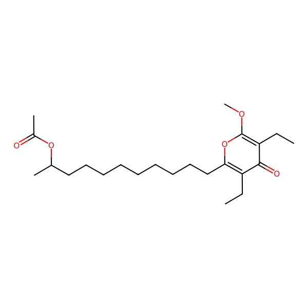 2D Structure of [(2S)-11-(3,5-diethyl-6-methoxy-4-oxopyran-2-yl)undecan-2-yl] acetate