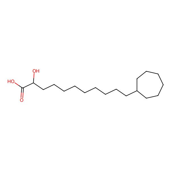 2D Structure of 11-Cycloheptyl-2-hydroxyundecanoic acid
