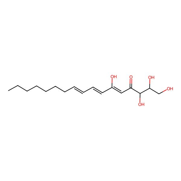 2D Structure of (2S)-1,2,3,6-tetrahydroxyheptadeca-5,7,9-trien-4-one