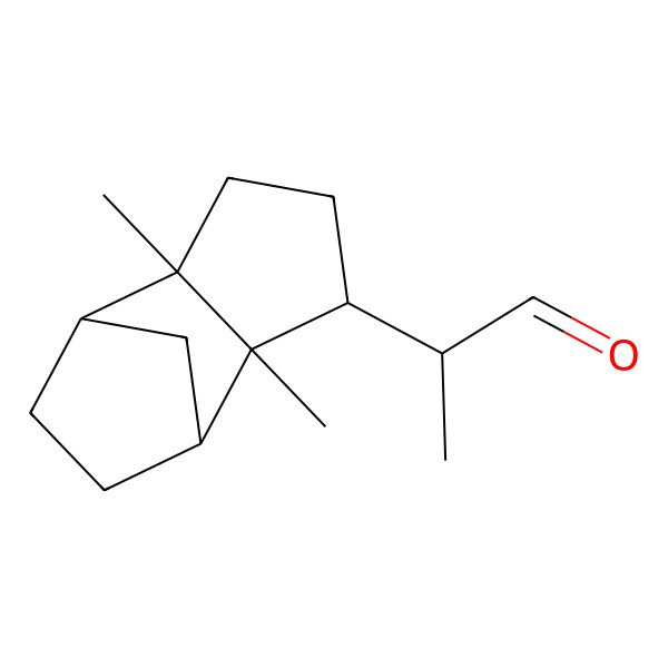 2D Structure of (2S)-2-[(1R,2R,3R,6R,7S)-2,6-dimethyl-3-tricyclo[5.2.1.02,6]decanyl]propanal