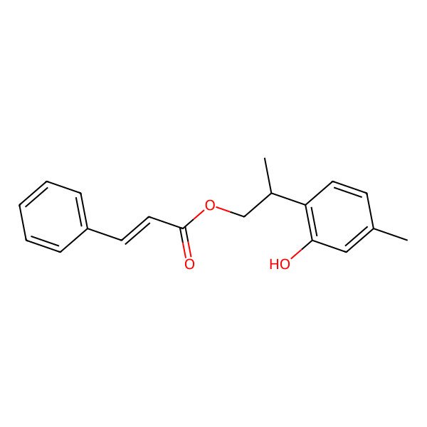 2D Structure of [(2S)-2-(2-hydroxy-4-methylphenyl)propyl] (E)-3-phenylprop-2-enoate