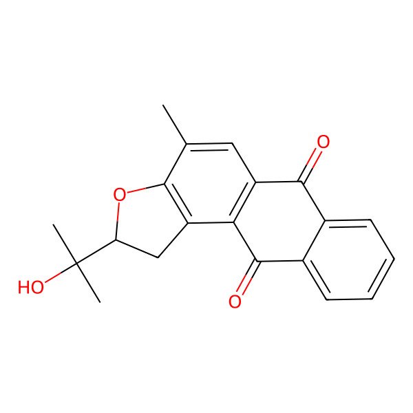 2D Structure of (2S)-2-(2-hydroxypropan-2-yl)-4-methyl-1,2-dihydronaphtho[3,2-e][1]benzofuran-6,11-dione