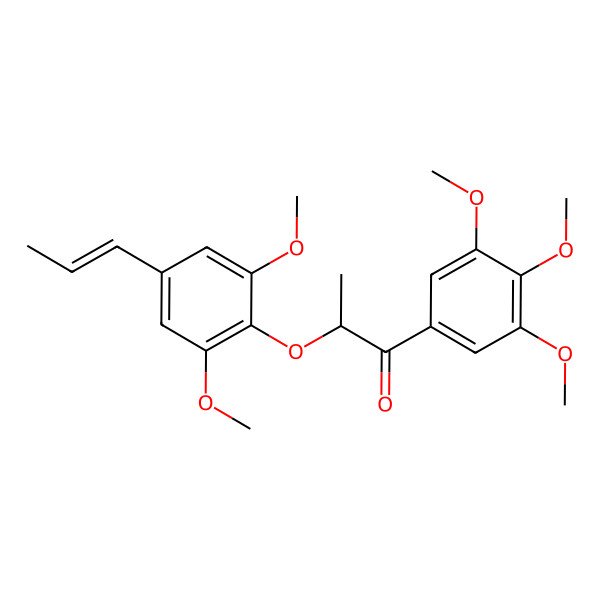 2D Structure of 2S-(2,6-dimethoxy-4-propenyl-phenoxy)-1-(3,4,5-trimethoxy-phenyl)-propane-1-one