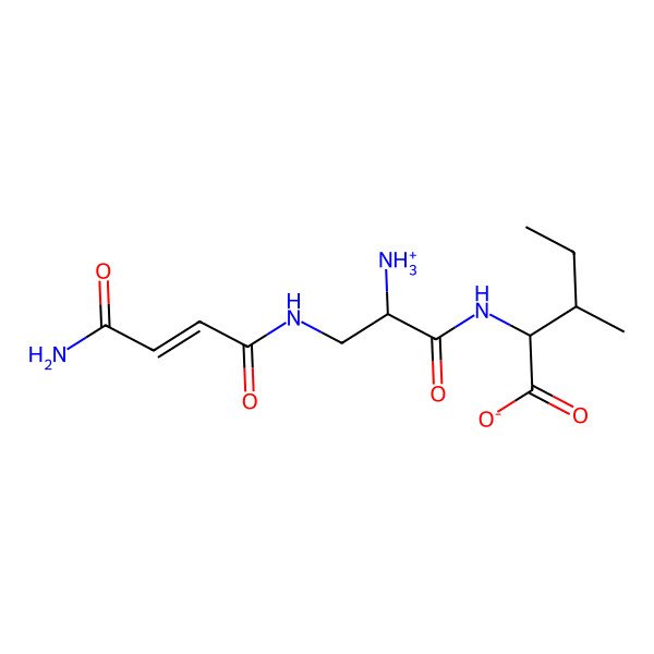 2D Structure of (2S)-2-[[(2S)-3-[[(E)-4-amino-4-oxobut-2-enoyl]amino]-2-azaniumylpropanoyl]amino]-3-methylpentanoate