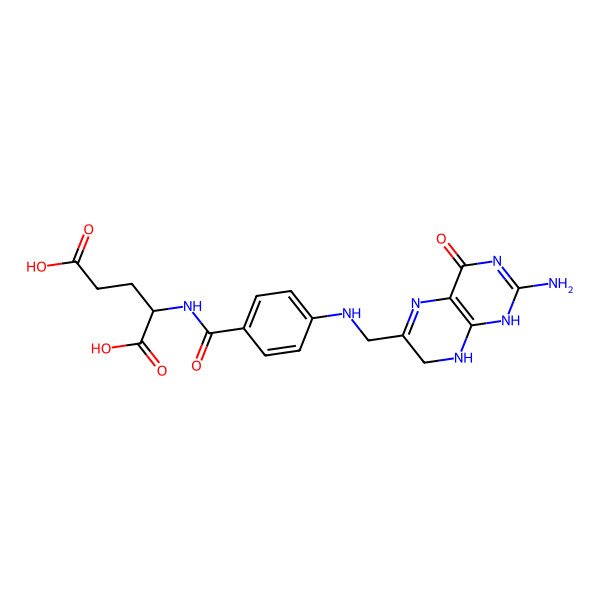 2D Structure of (2S)-2-[[4-[(2-amino-4-oxo-7,8-dihydro-1H-pteridin-6-yl)methylamino]benzoyl]amino]pentanedioic acid