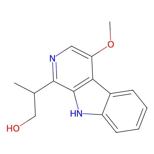 2D Structure of (2S)-2-(4-methoxy-9H-pyrido[3,4-b]indol-1-yl)propan-1-ol