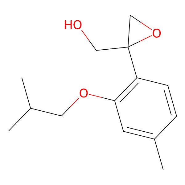 2D Structure of [(2S)-2-[4-methyl-2-(2-methylpropoxy)phenyl]oxiran-2-yl]methanol