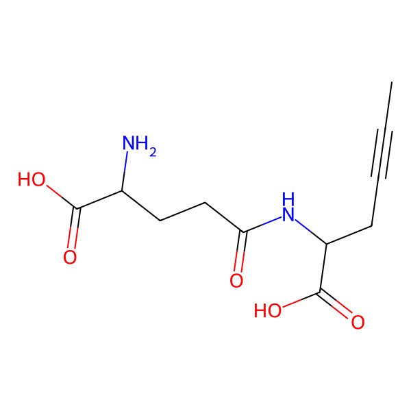 2D Structure of (2S)-2-[[(4S)-4-amino-4-carboxybutanoyl]amino]hex-4-ynoic acid