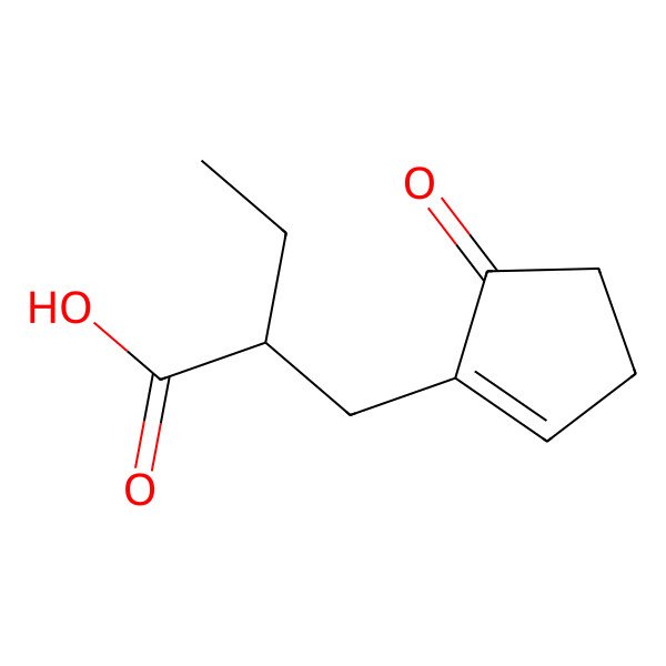 2D Structure of 2-[(5-Oxocyclopenten-1-yl)methyl]butanoic acid