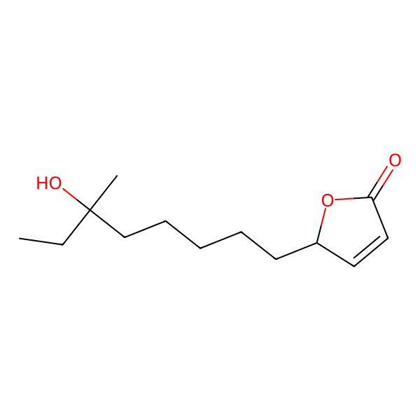 2D Structure of (2S)-2-[(6S)-6-hydroxy-6-methyloctyl]-2H-furan-5-one