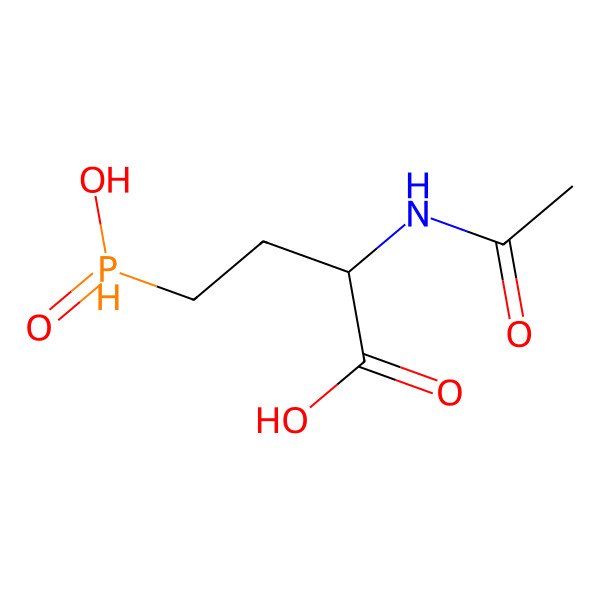2D Structure of (2S)-2-(Acetylamino)-4-(hydroxyphosphinyl)butanoic acid