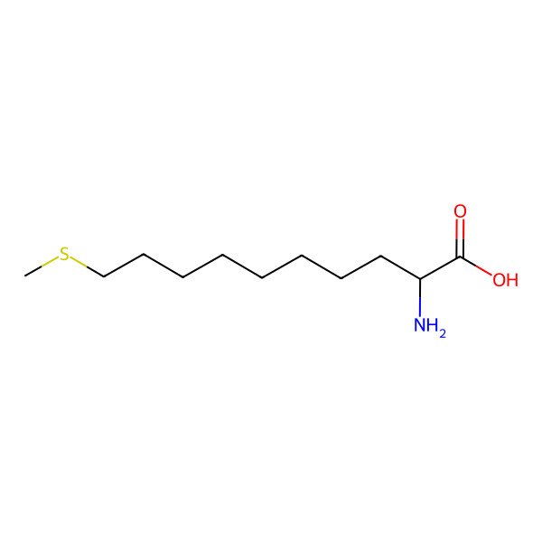 2D Structure of (2S)-2-amino-10-(methylsulfanyl)decanoic acid