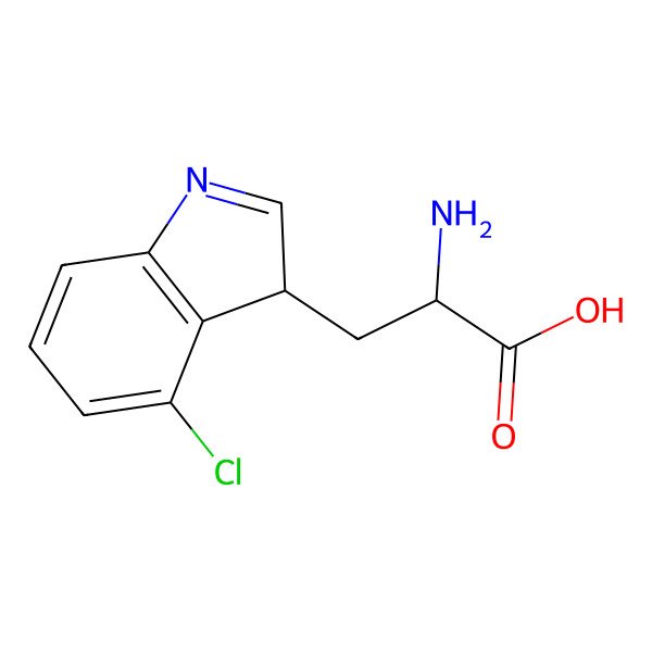 2D Structure of (2S)-2-amino-3-[(3R)-4-chloro-3H-indol-3-yl]propanoic acid