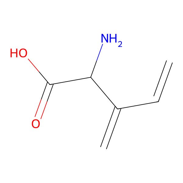 2D Structure of (2S)-2-amino-3-methylidenepent-4-enoic acid