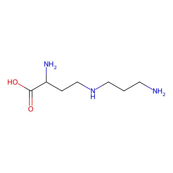 2D Structure of (2S)-2-amino-4-[(3-aminopropyl)amino]butanoic acid