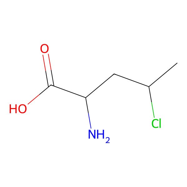 2D Structure of L-Norvaline, 4-chloro-,(4S)-