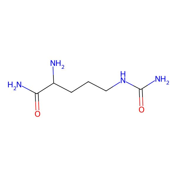 2D Structure of (2S)-2-amino-5-(carbamoylamino)pentanamide