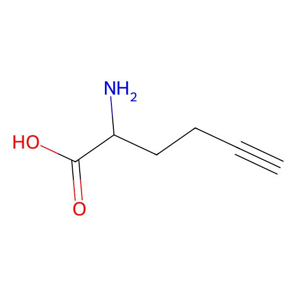2D Structure of (2S)-2-azaniumylhex-5-ynoate