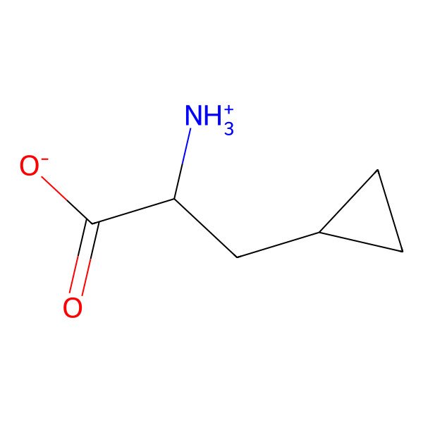 2D Structure of (2S)-2-azaniumyl-3-cyclopropylpropanoate