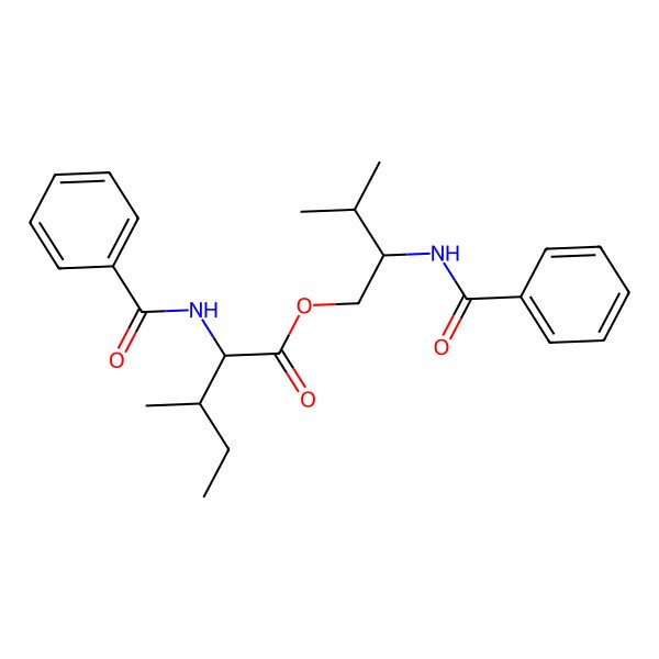2D Structure of [(2S)-2-benzamido-3-methylbutyl] (2R,3R)-2-benzamido-3-methylpentanoate