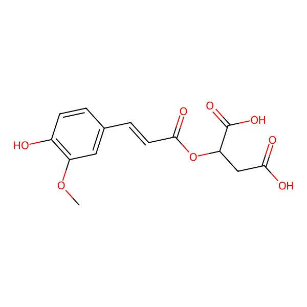 2D Structure of (2S)-2-[(E)-3-(4-hydroxy-3-methoxyphenyl)prop-2-enoyl]oxybutanedioic acid