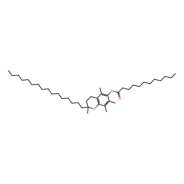 2D Structure of [(2S)-2-hexadecyl-2,5,7,8-tetramethyl-3,4-dihydrochromen-6-yl] dodecanoate
