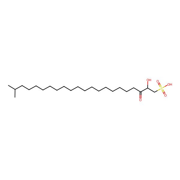 2D Structure of (2S)-2-hydroxy-21-methyl-3-oxodocosane-1-sulfonic acid
