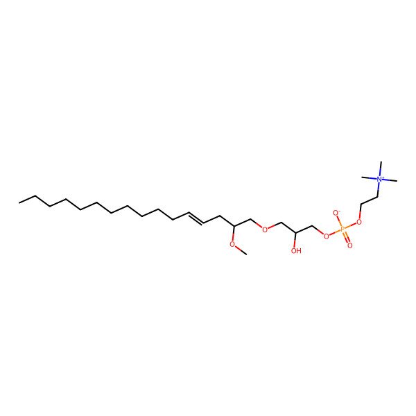 2D Structure of [(2S)-2-hydroxy-3-(2-methoxyhexadec-4-enoxy)propyl] 2-(trimethylazaniumyl)ethyl phosphate
