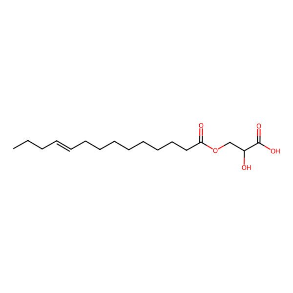 2D Structure of (2S)-2-hydroxy-3-tetradec-10-enoyloxypropanoic acid
