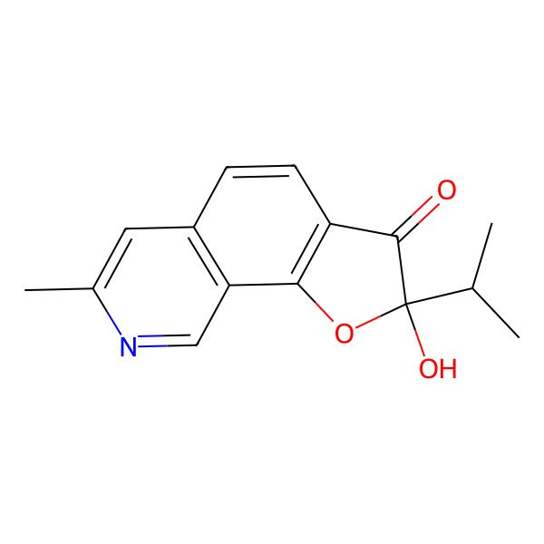 2D Structure of (2S)-2-hydroxy-7-methyl-2-propan-2-ylfuro[3,2-h]isoquinolin-3-one