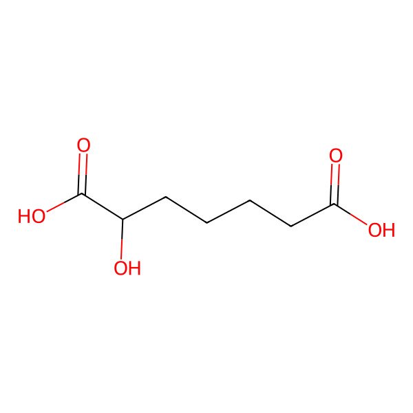 2D Structure of (2S)-2-hydroxyheptanedioic acid