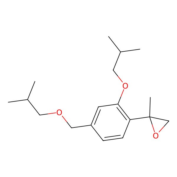 2D Structure of (2S)-2-methyl-2-[2-(2-methylpropoxy)-4-(2-methylpropoxymethyl)phenyl]oxirane