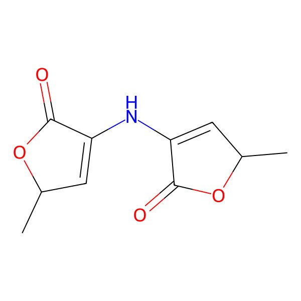 2D Structure of (2S)-2-methyl-4-[[(2S)-2-methyl-5-oxo-2H-furan-4-yl]amino]-2H-furan-5-one