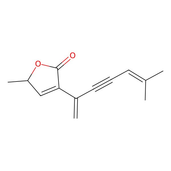 2D Structure of (2S)-2-methyl-4-(6-methylhepta-1,5-dien-3-yn-2-yl)-2H-furan-5-one