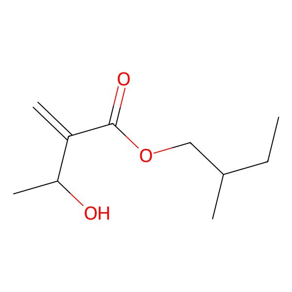 2D Structure of [(2S)-2-methylbutyl] (3S)-3-hydroxy-2-methylidenebutanoate
