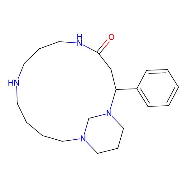 2D Structure of (2S)-2-phenyl-1,5,9,14-tetrazabicyclo[12.3.1]octadecan-4-one