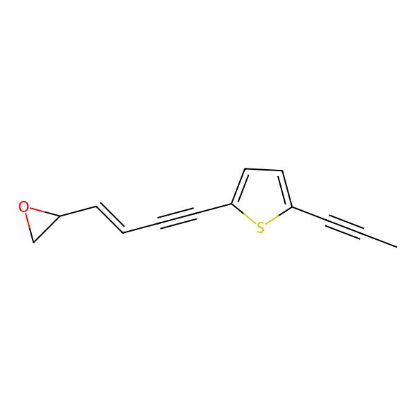 2D Structure of (2S)-2-[(Z)-4-(5-prop-1-ynylthiophen-2-yl)but-1-en-3-ynyl]oxirane