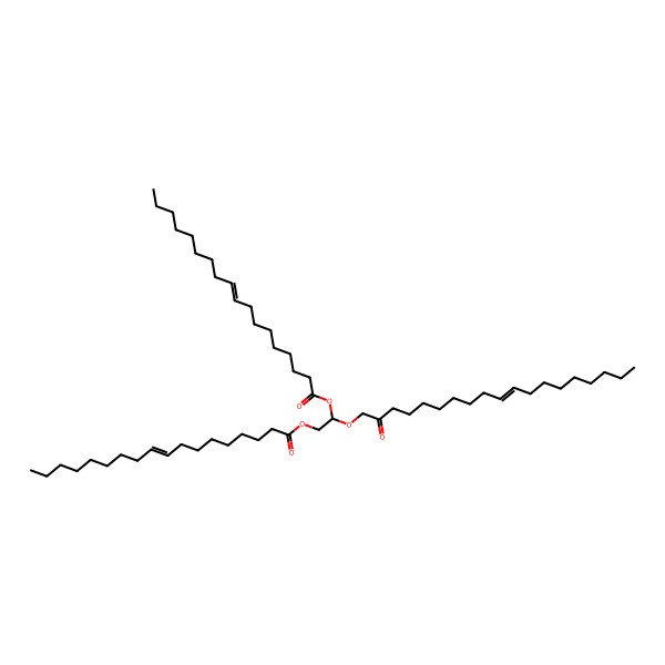2D Structure of [(2S)-2-[(Z)-octadec-9-enoyl]oxy-2-[(Z)-2-oxononadec-10-enoxy]ethyl] (Z)-octadec-9-enoate