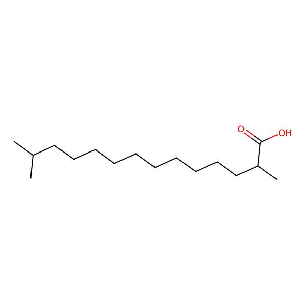 2D Structure of (2S)-2,13-dimethyltetradecanoic acid