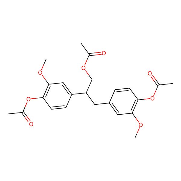 2D Structure of [(2S)-2,3-bis(4-acetyloxy-3-methoxyphenyl)propyl] acetate