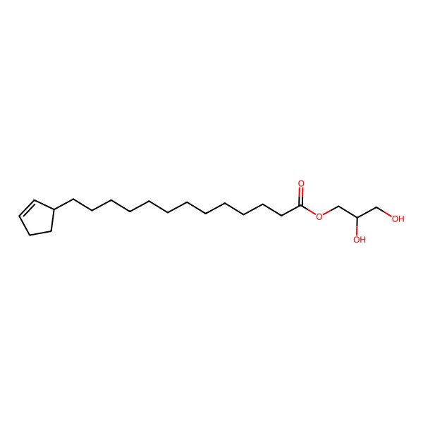 2D Structure of [(2S)-2,3-dihydroxypropyl] 13-[(1R)-cyclopent-2-en-1-yl]tridecanoate