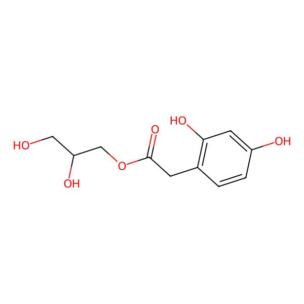 2D Structure of [(2S)-2,3-dihydroxypropyl] 2-(2,4-dihydroxyphenyl)acetate