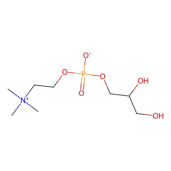 2D Structure of L-alpha-Glycerylphosphorylcholine (GPC)