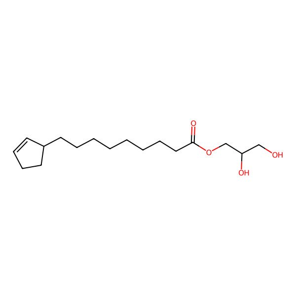 2D Structure of [(2S)-2,3-dihydroxypropyl] 9-[(1R)-cyclopent-2-en-1-yl]nonanoate