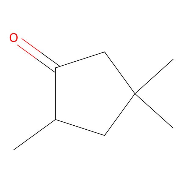 2D Structure of (2S)-2,4,4-trimethylcyclopentan-1-one