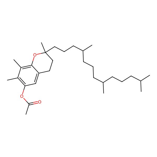 2D Structure of [(2S)-2,7,8-trimethyl-2-[(4R,8S)-4,8,12-trimethyltridecyl]-3,4-dihydrochromen-6-yl] acetate