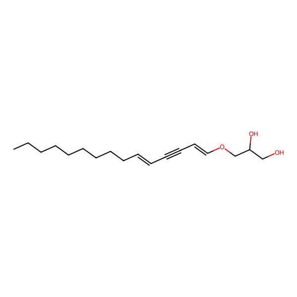 2D Structure of (2S)-3-[(1E,5E)-pentadeca-1,5-dien-3-ynoxy]propane-1,2-diol