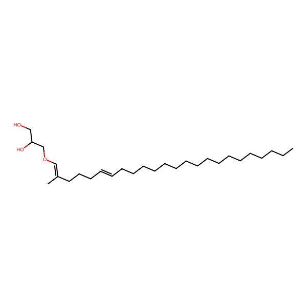 2D Structure of (2S)-3-[(1E,6Z)-2-methyltetracosa-1,6-dienoxy]propane-1,2-diol