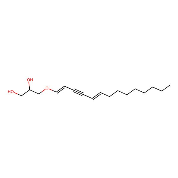 2D Structure of (2S)-3-[(1Z,5E)-tetradeca-1,5-dien-3-ynoxy]propane-1,2-diol